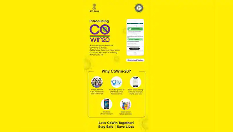 cowin-20 app poster